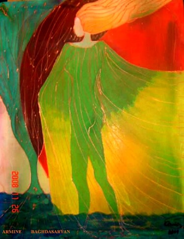 Peinture intitulée "Printemps" par Armine Baghdasaryan (Parmide), Œuvre d'art originale, Acrylique