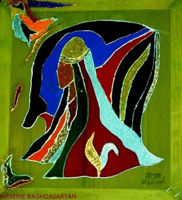 Peinture intitulée "La fille" par Armine Baghdasaryan (Parmide), Œuvre d'art originale, Acrylique