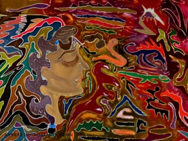 Peinture intitulée "Le rêve intriqué" par Armine Baghdasaryan (Parmide), Œuvre d'art originale, Acrylique