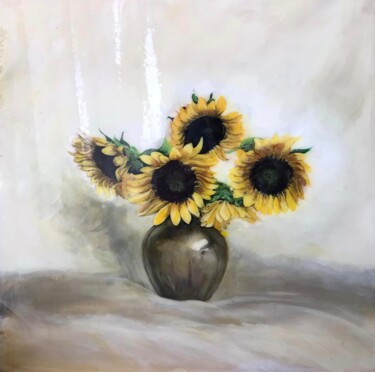 Peinture intitulée "Sunflowers" par Armine Grigoryan, Œuvre d'art originale, Acrylique