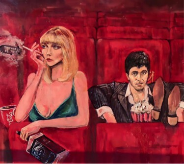 Schilderij getiteld "Scarface theme" door Armine Grigoryan, Origineel Kunstwerk, Olie