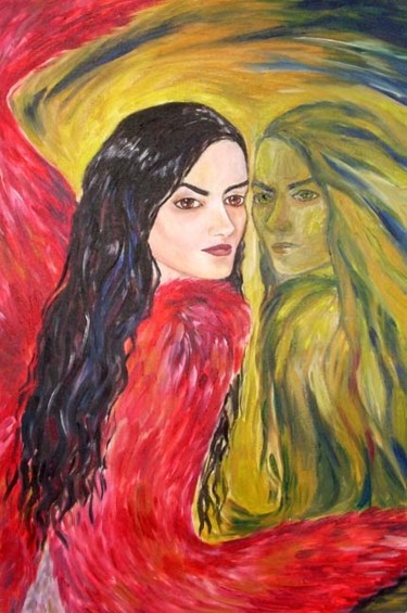 Painting titled "Self-Portrait" by Armine Abrahamyan, Original Artwork, Oil