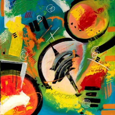 Peinture intitulée "Tourbillon de vie" par Armoni, Œuvre d'art originale, Acrylique