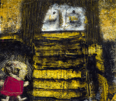 Pintura titulada "Niña con muñeca" por Arnaldo Delgado, Obra de arte original, Oleo