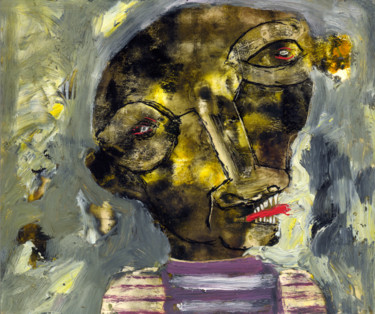 Pintura titulada "Hombre mirando el a…" por Arnaldo Delgado, Obra de arte original, Oleo
