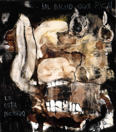 Pintura titulada "El bicho" por Arnaldo Delgado, Obra de arte original, Oleo