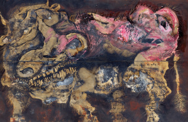 Pintura titulada "El toro" por Arnaldo Delgado, Obra de arte original, Oleo