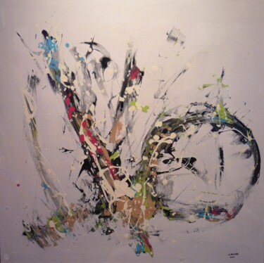 Pintura titulada "L'escargot égaré" por Arnaud Broutin, Obra de arte original, Acrílico Montado en Bastidor de camilla de ma…