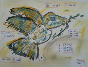 Pintura titulada "No war" por Arnaud Broutin, Obra de arte original, Acrílico