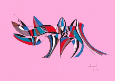 Dessin intitulée "Rhinocérose" par Arnaud Dromigny, Œuvre d'art originale, Encre