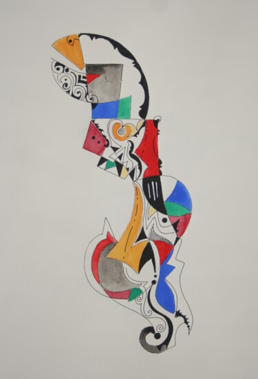 Peinture intitulée "Sans titre" par Arnaud Dromigny, Œuvre d'art originale, Aquarelle