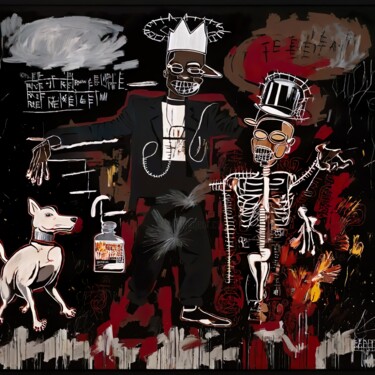 Arts numériques intitulée "Man and dog" par Arnaud Druot, Œuvre d'art originale, Collage numérique