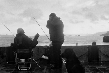 Photography titled "fishing next to the…" by Arnaud Dubois, Original Artwork, Analog photography