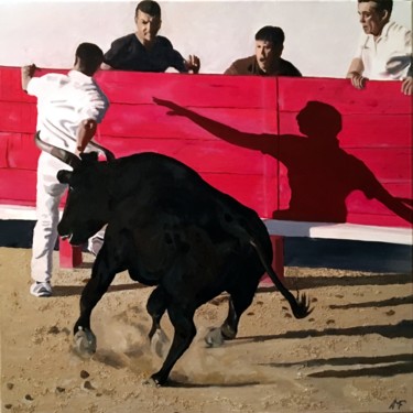 Painting titled "Rasétade 4" by Arnaud Feuga, Original Artwork, Oil