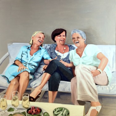 Painting titled "Fou-rire" by Arnaud Feuga, Original Artwork, Oil