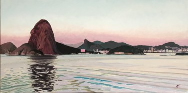 Pintura intitulada "Arrivée au petit jo…" por Arnaud Feuga, Obras de arte originais, Óleo Montado em Armação em madeira