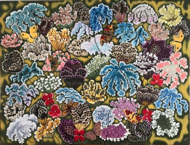 Pintura titulada "Bouquet garni" por Arnaud Feuga, Obra de arte original, Oleo Montado en Bastidor de camilla de madera