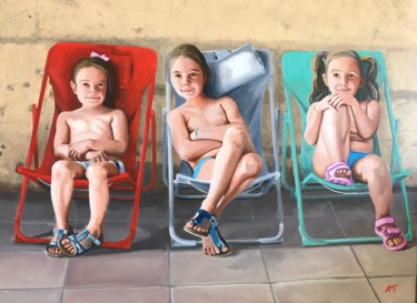 Peinture intitulée "Petites nièces" par Arnaud Feuga, Œuvre d'art originale, Huile