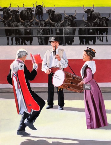 Pittura intitolato "Traditions" da Arnaud Feuga, Opera d'arte originale, Olio