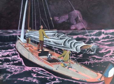 Peinture intitulée "Fortune de mer" par Arnaud Feuga, Œuvre d'art originale, Huile Monté sur Châssis en bois