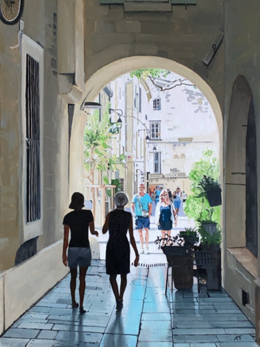 Pittura intitolato "Rue Voltaire" da Arnaud Feuga, Opera d'arte originale, Olio