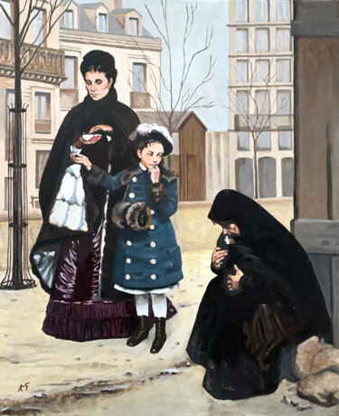 Pittura intitolato "Un bon petit coeur" da Arnaud Feuga, Opera d'arte originale, Olio