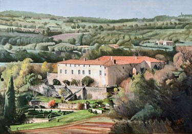 Painting titled "Malvignol" by Arnaud Feuga, Original Artwork, Oil
