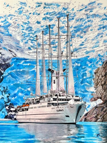 Картина под названием "Le Club Med 2 en Pa…" - Arnaud Feuga, Подлинное произведение искусства, Масло Установлен на Деревянна…
