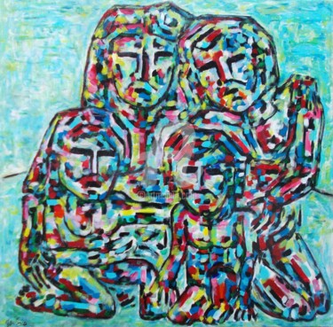 Peinture intitulée "famiglia-6.jpg" par Arnaud Garbuio, Œuvre d'art originale, Acrylique