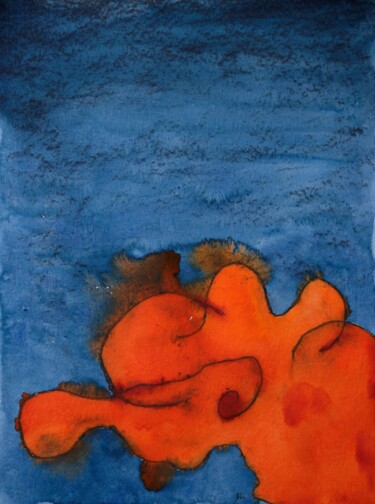 Schilderij getiteld "Lullaby" door Arnaud Ghilain, Origineel Kunstwerk, Aquarel