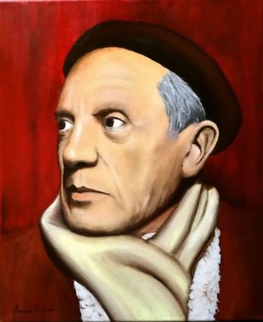 Painting titled "Pablo Picasso" by Arnaud Montenon, Original Artwork, Oil