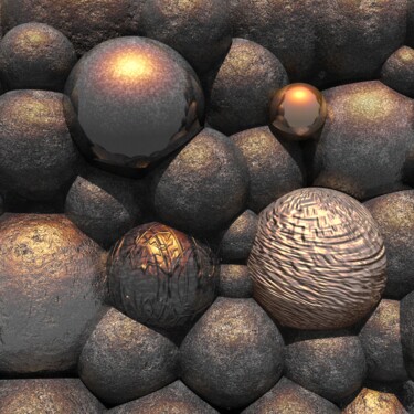 Arts numériques intitulée "Amas globulaire 1" par Arnaud Montenon, Œuvre d'art originale, Travail numérique 2D