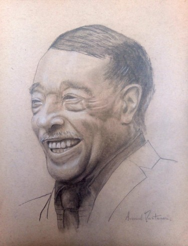 Drawing titled "Duke Ellington" by Arnaud Montenon, Original Artwork, Pencil