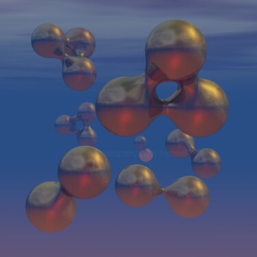"Molécules" başlıklı Dijital Sanat Arnaud Montenon tarafından, Orijinal sanat, 3D modelleme