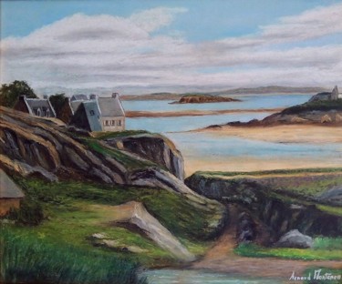 Pintura intitulada "Golfe du Morbihan" por Arnaud Montenon, Obras de arte originais, Óleo