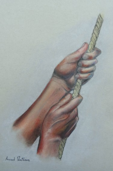 Desenho intitulada "Hissez haut" por Arnaud Montenon, Obras de arte originais, Pastel