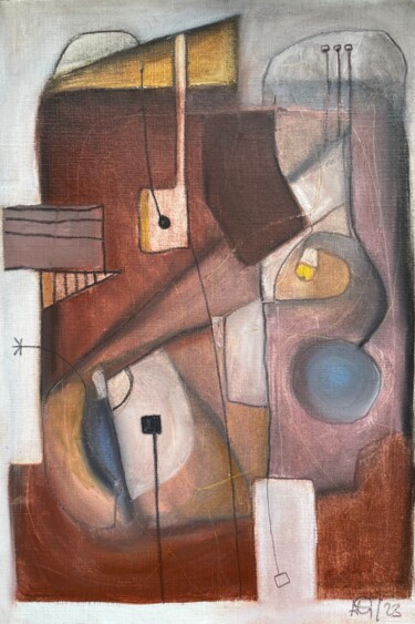 Malerei mit dem Titel "Whispers of Solitude" von Arnaud Quercy, Original-Kunstwerk, Pastell