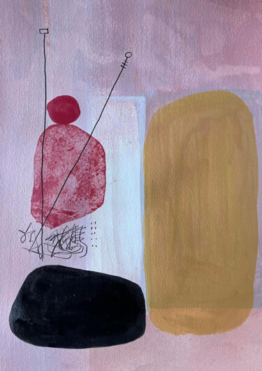 Malerei mit dem Titel "Composition 1" von Arnaud Quercy, Original-Kunstwerk, Acryl