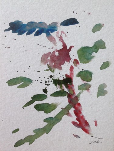 Malerei mit dem Titel "Hawaii végétation 4" von Arnaud Thévenin, Original-Kunstwerk, Aquarell