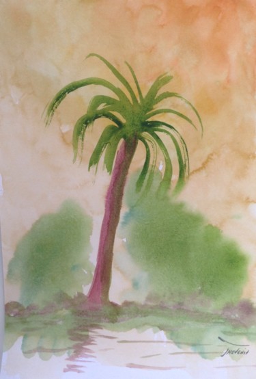 Painting titled "Hawaii 2" by Arnaud Thévenin, Original Artwork, Watercolor
