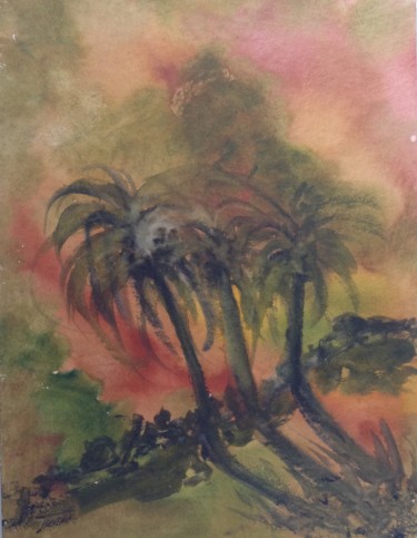 Painting titled "Hawaii 8" by Arnaud Thévenin, Original Artwork, Watercolor