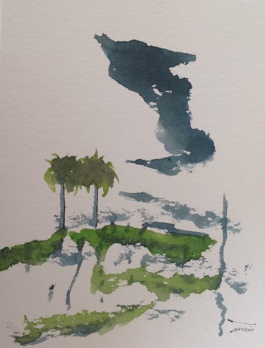 Peinture intitulée "Hawaii 14" par Arnaud Thévenin, Œuvre d'art originale, Aquarelle