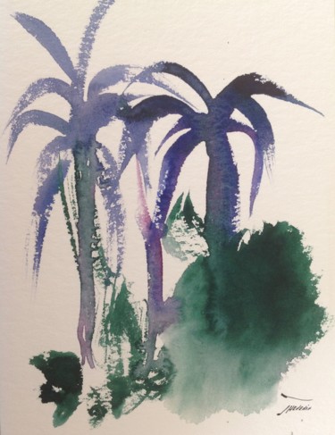 Painting titled "Hawaii 12" by Arnaud Thévenin, Original Artwork, Watercolor