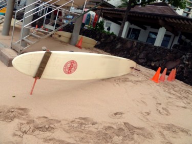 Photographie intitulée "Hawaii Honolulu surf" par Arnaud Thévenin, Œuvre d'art originale