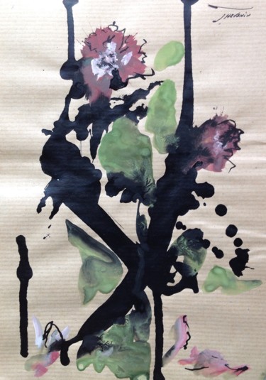 Painting titled "Japon 1" by Arnaud Thévenin, Original Artwork, Ink