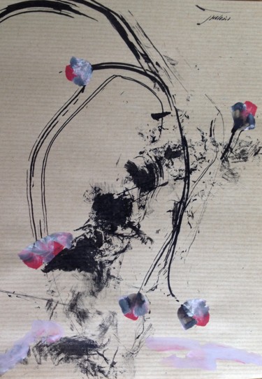 Malerei mit dem Titel "Japon 6" von Arnaud Thévenin, Original-Kunstwerk, Tinte