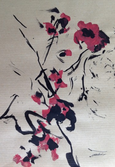 Peinture intitulée "Japon 9" par Arnaud Thévenin, Œuvre d'art originale, Encre