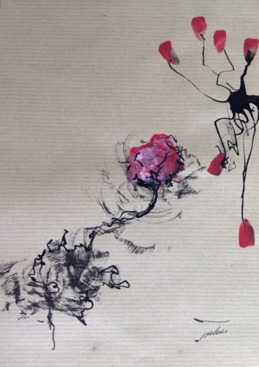 Malerei mit dem Titel "Japon 10" von Arnaud Thévenin, Original-Kunstwerk, Tinte