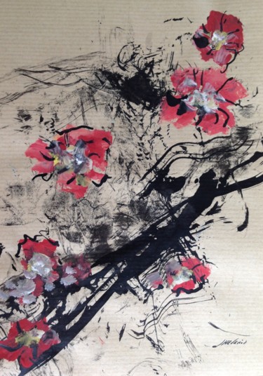 Pittura intitolato "Japon 20" da Arnaud Thévenin, Opera d'arte originale, Inchiostro