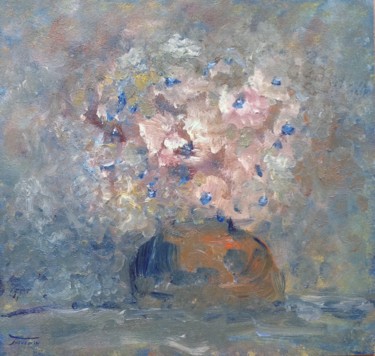 Картина под названием ""Le bouquet...."" - Arnaud Thévenin, Подлинное произведение искусства, Масло